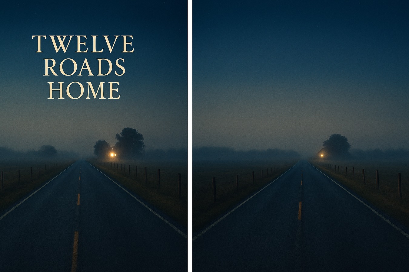 A quiet road leading through morning mist toward home